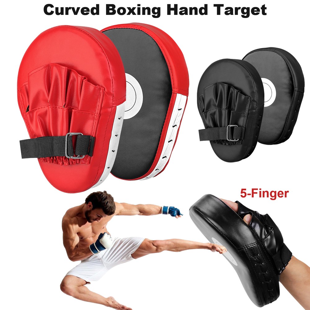1/2PCS Professional Curved Boxing Hand Target Training PU Leather Boxer Targets