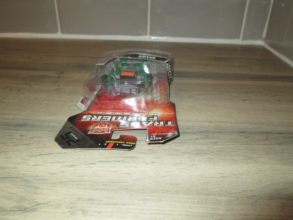TRANSFORMERS UNIVERSE - CLASSIC G1 BRAWN 3" - NEW + SEALED - GC - 2 SMALL ISSUES