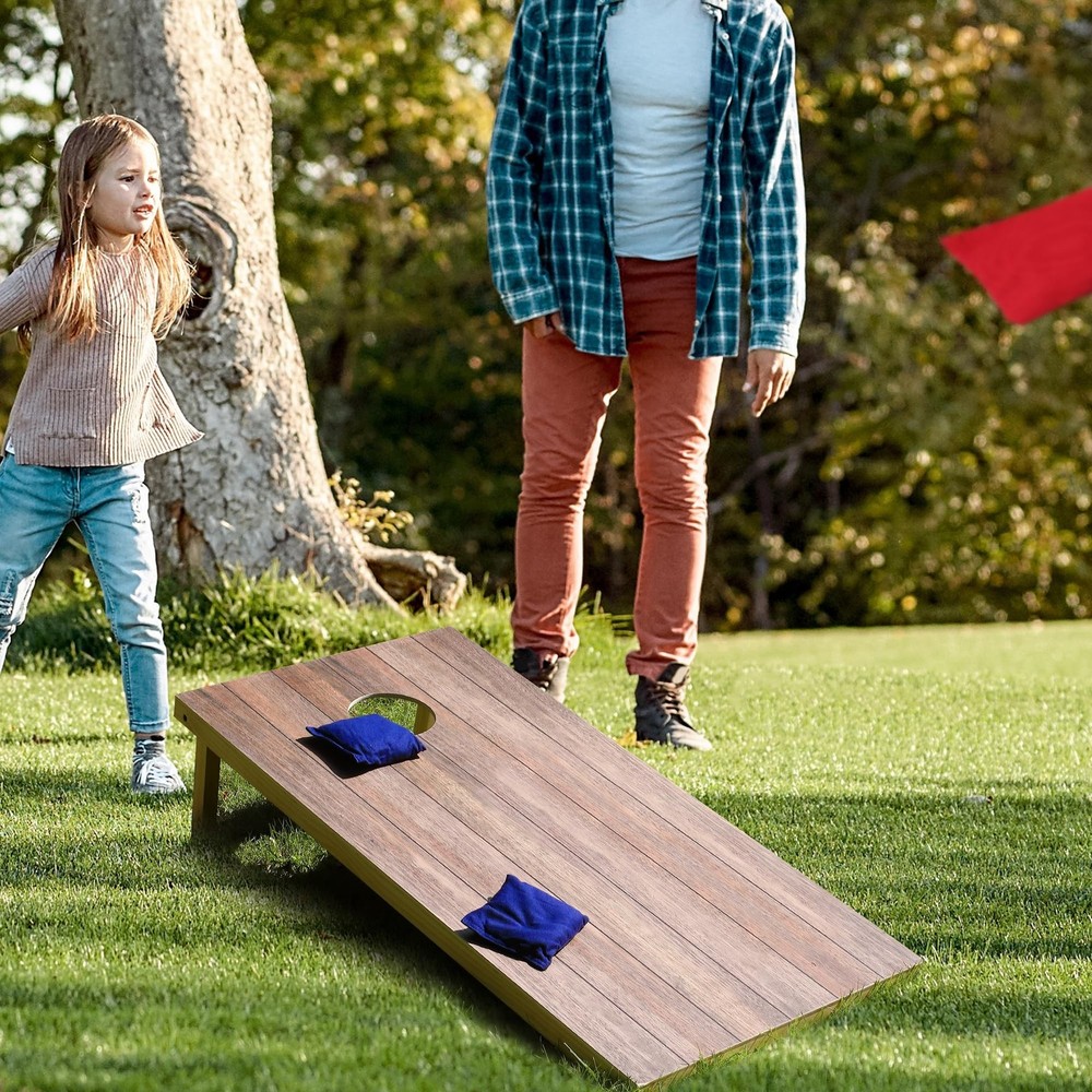 Solid Wood Cornhole Board Set, 4x2ft Regulation Cornhole Game Set with 8 Bean...