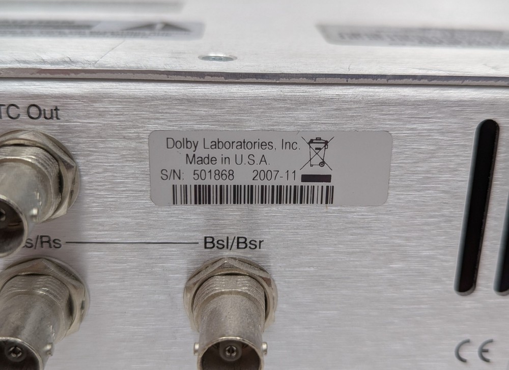 Dolby DP564 Multichannel Audio Decoder Reference Monitoring Tool AC3 PCM 5.1 2U