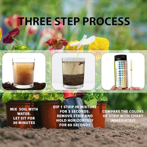 Soil pH Paper Test Kit – 100 Tester Strips (3.5-9 Range) – Use for Testing
