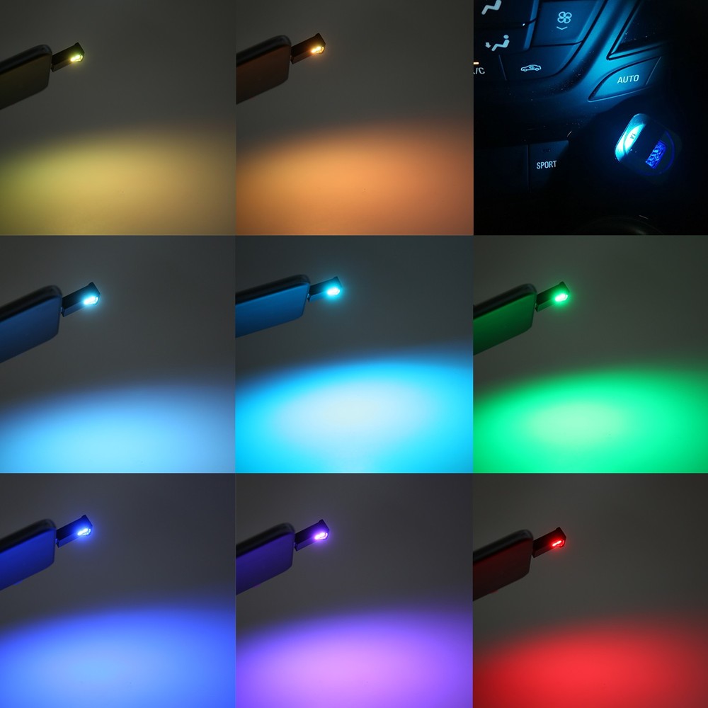 Type-C LED Ambient Light RGB Dynamic Gradient Adjustable Interior Lamp For PYVQ