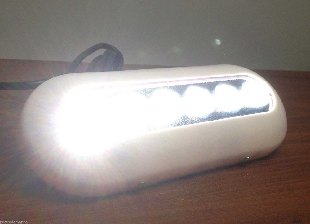 ULTRA BRIGHT COOL WHITE LED MARINE POLYMER UNDERWATER LIGHT SURFACE MOUNT
