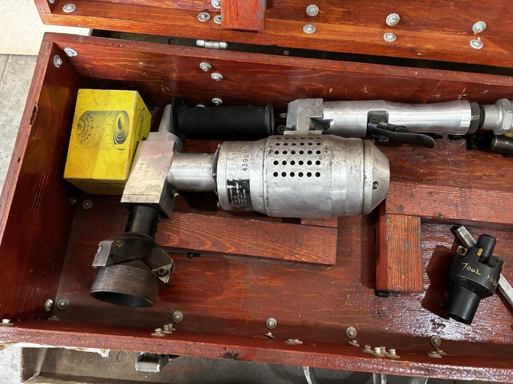 H+S Pneumatic MillHog Pipe Beveler & Tooling