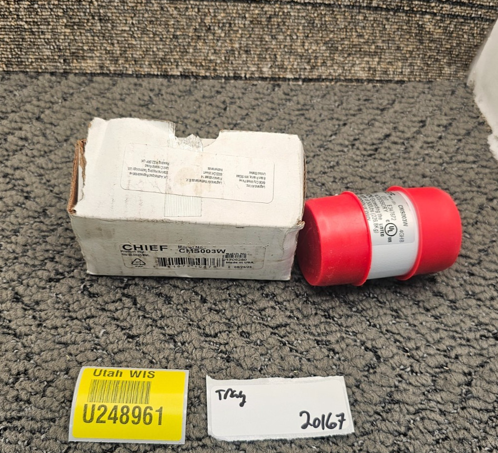 Chief CMS003W 3" Speed-Connect Fixed Extension Column White