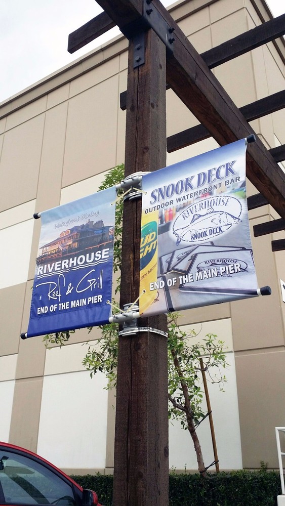 Double Sided Street Pole Banner 18" -Hardware Only