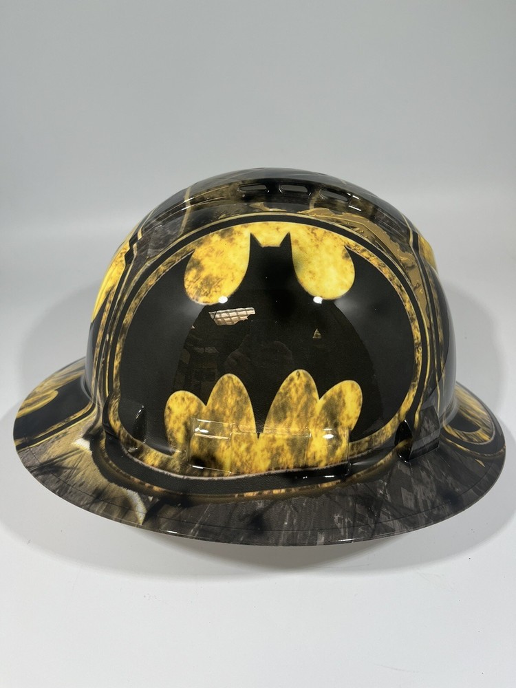 New Full Brim Hard Hat Custom Hydro Dipped BATMAN