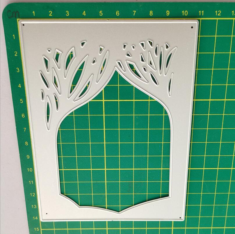 Rectangle Frame Trees Metal Cutting Dies Scrapbooking Embossing Stencils Crafts