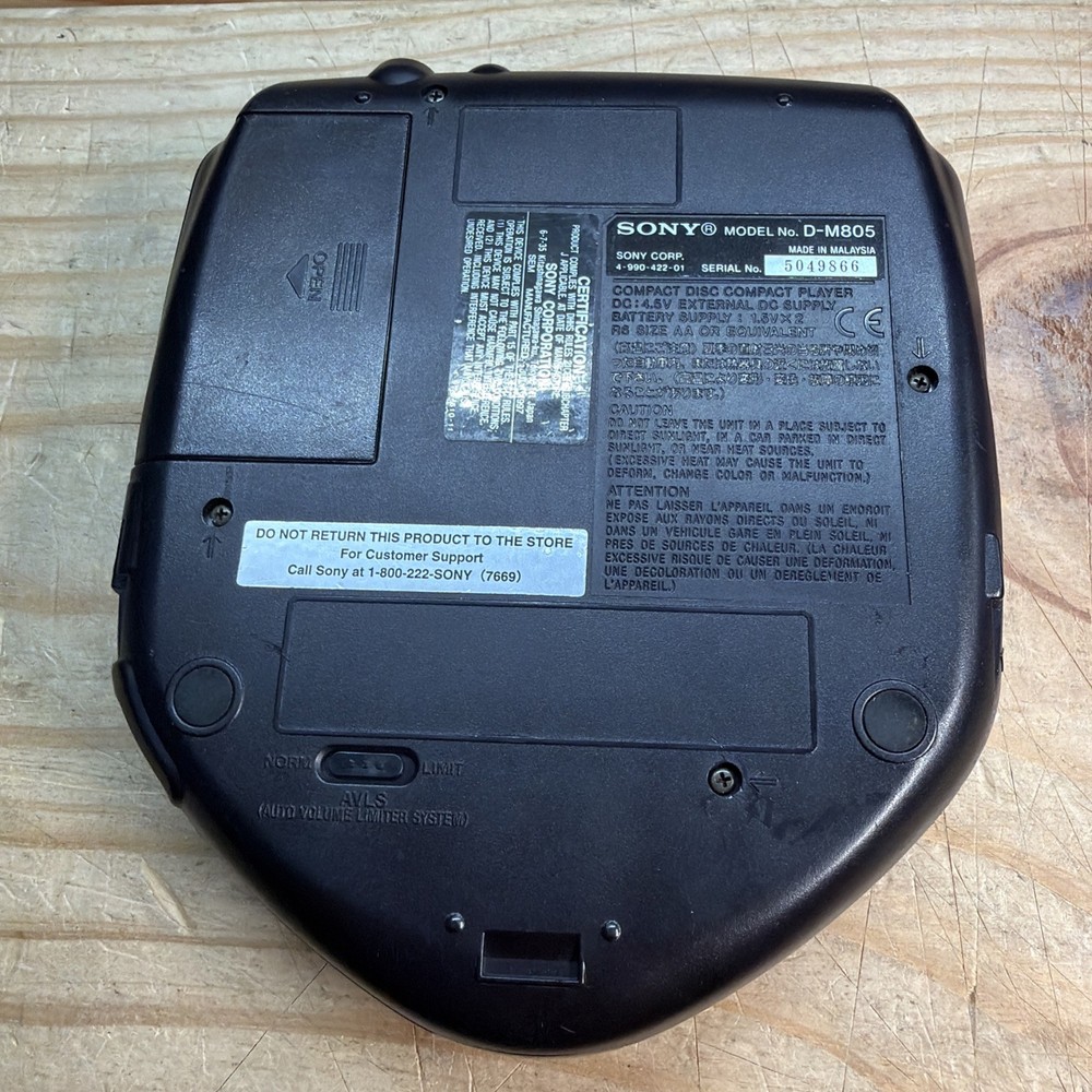 Sony Discman D-M805 Car Discman Read