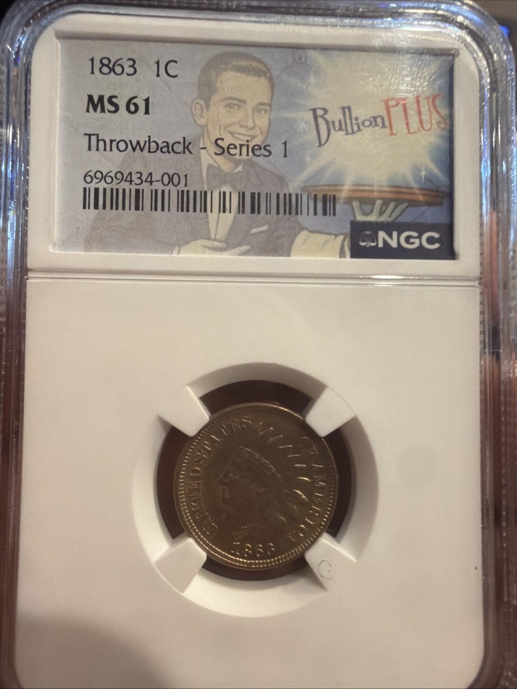 1863 - NGC MS-61 Indian Head