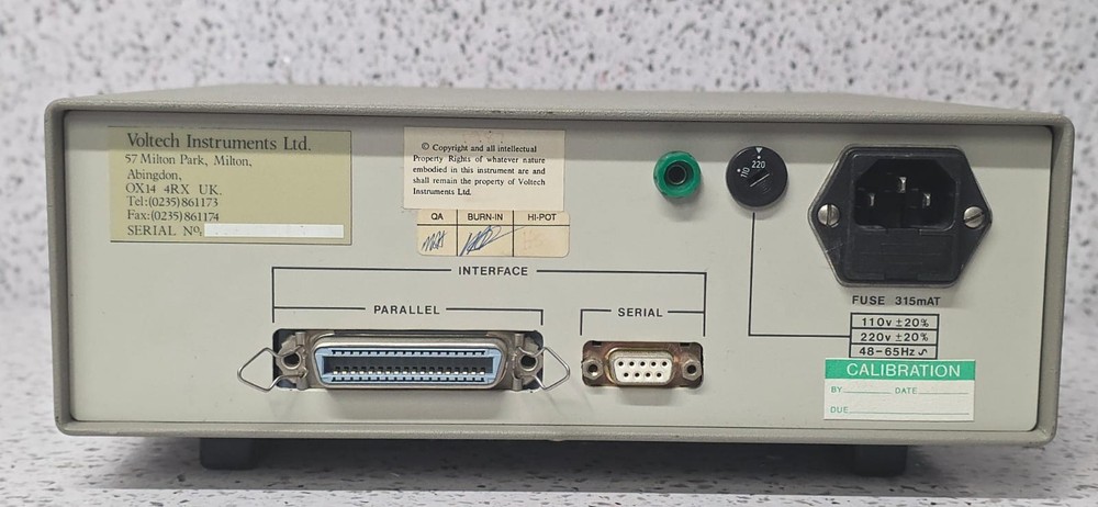 Voltech TF 2000 - Frequency Response Analyzer TF 2000