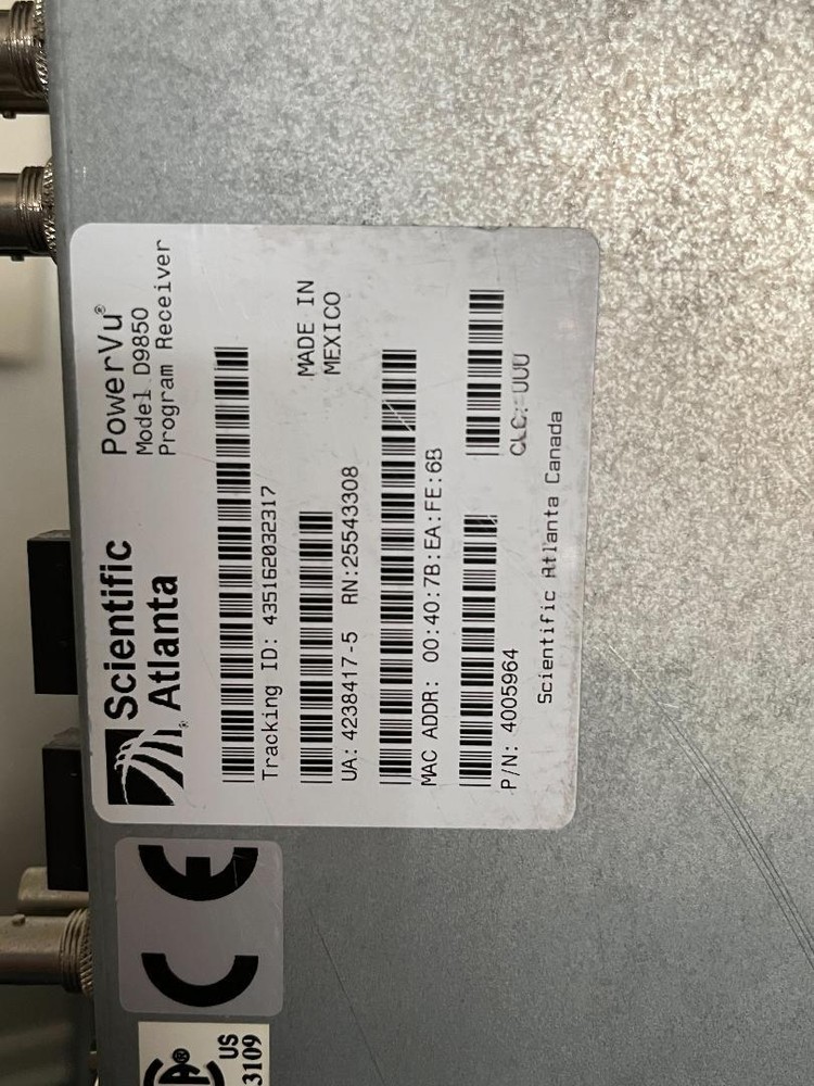Scientific Atlanta D9850 PowerVu Program Receiver