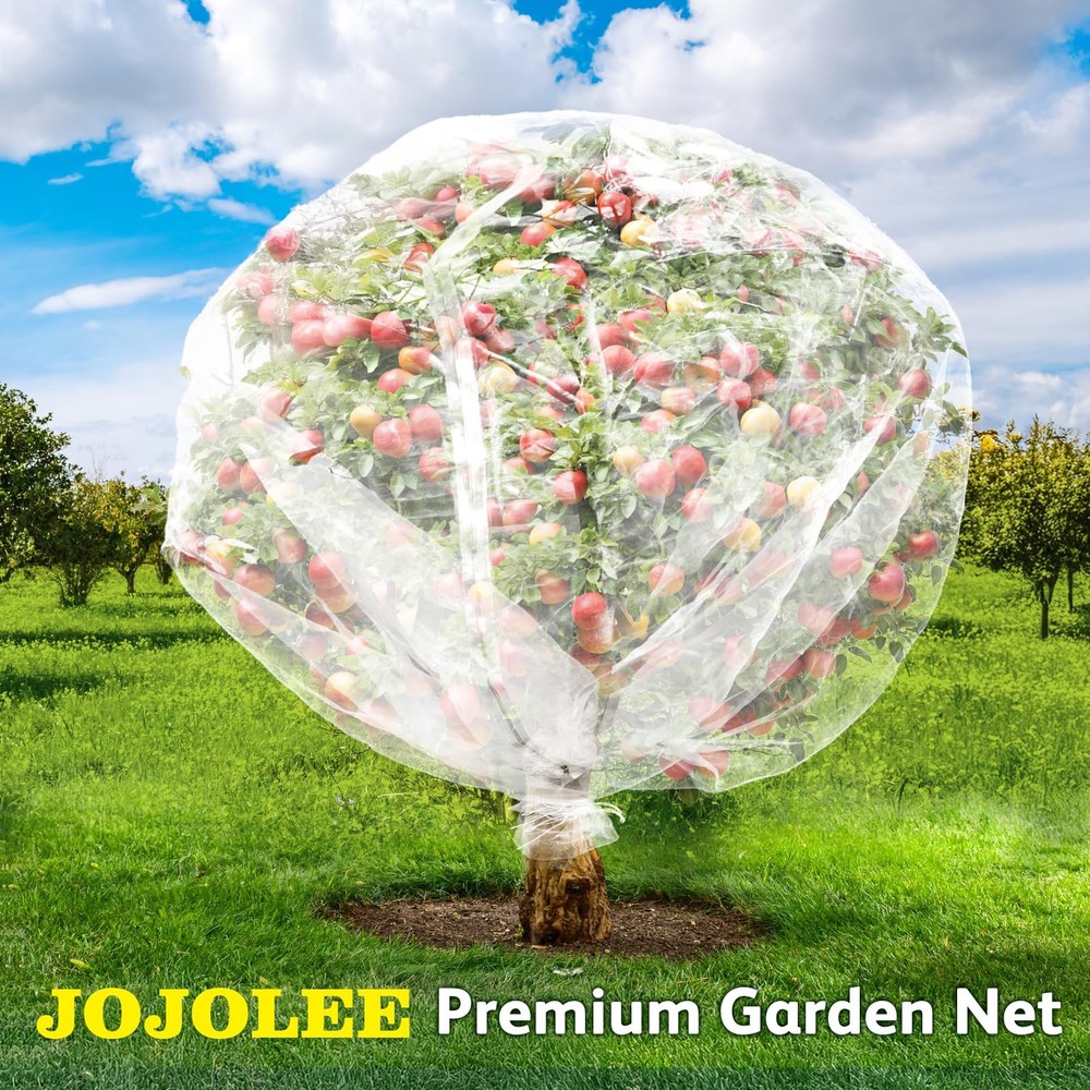 4Pack 3.3x2.6 ft Blueberry & Fruit Tree Bird Netting Cover with Drawstring