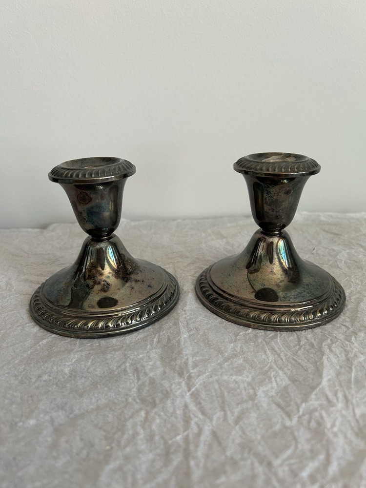 Gorham EP Silverplated P600 Candlestick Holder Pair