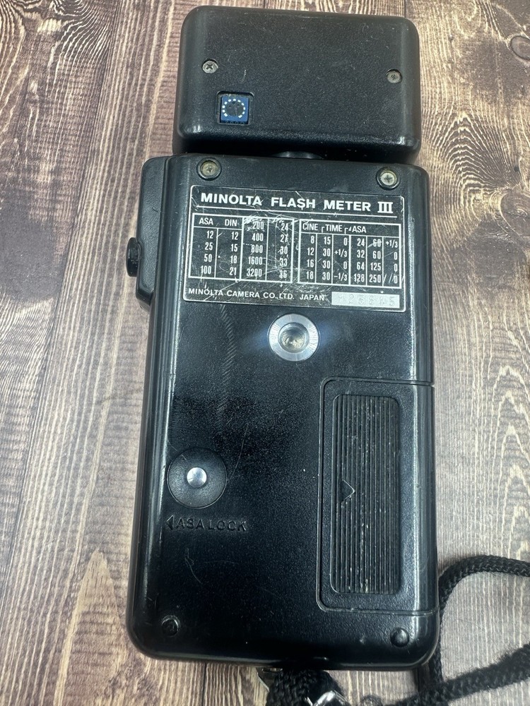 Minolta Flash Meter III Black Spherical Diffuser Digital Exposure Light Meter