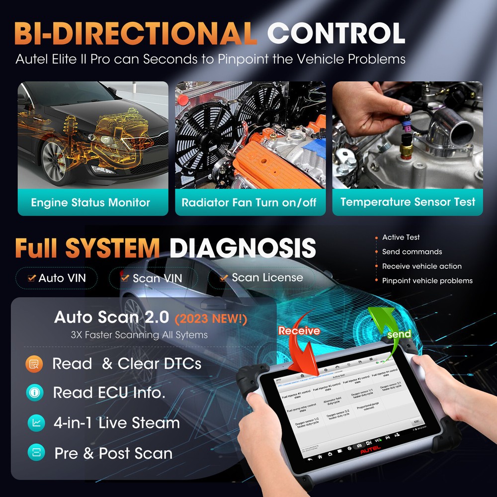 Autel MaxiSys Elite II Pro ULTRA Diagnostic Scanner J2534 Programming Key Coding