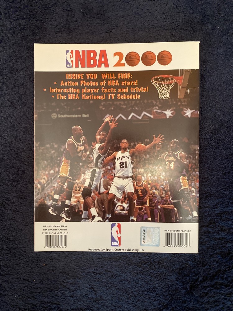 NBA 1999-2000 Season Student Planner Book