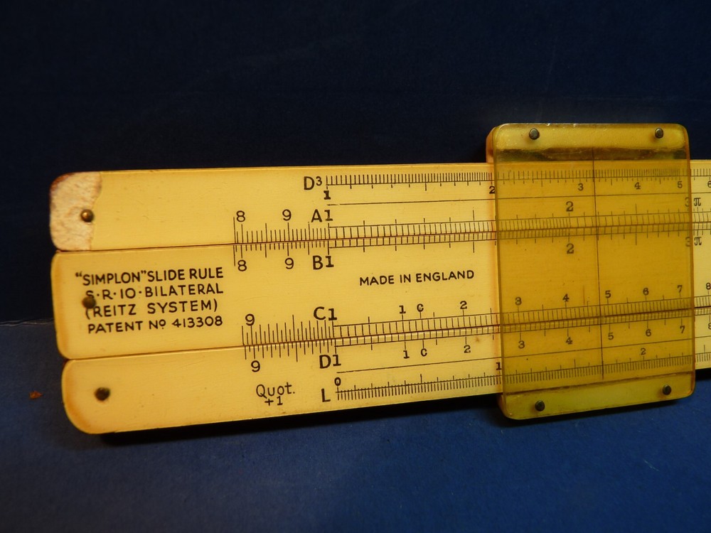 Slide Rule Simplon S.R.10 Bilateral Reitz System Vintage