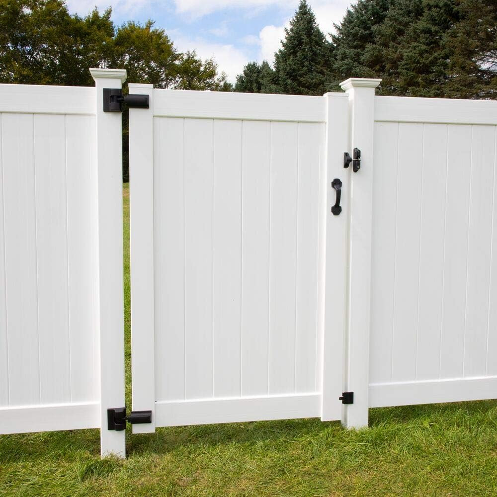 73014253 Heavy-Duty Modern Wrap Hinge Pair, Black