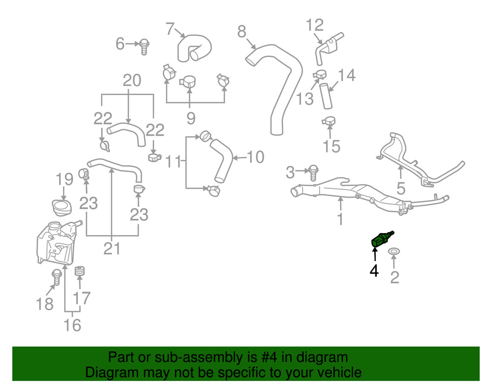 Genuine Subaru Coolant Temp Sensor 22630aa140