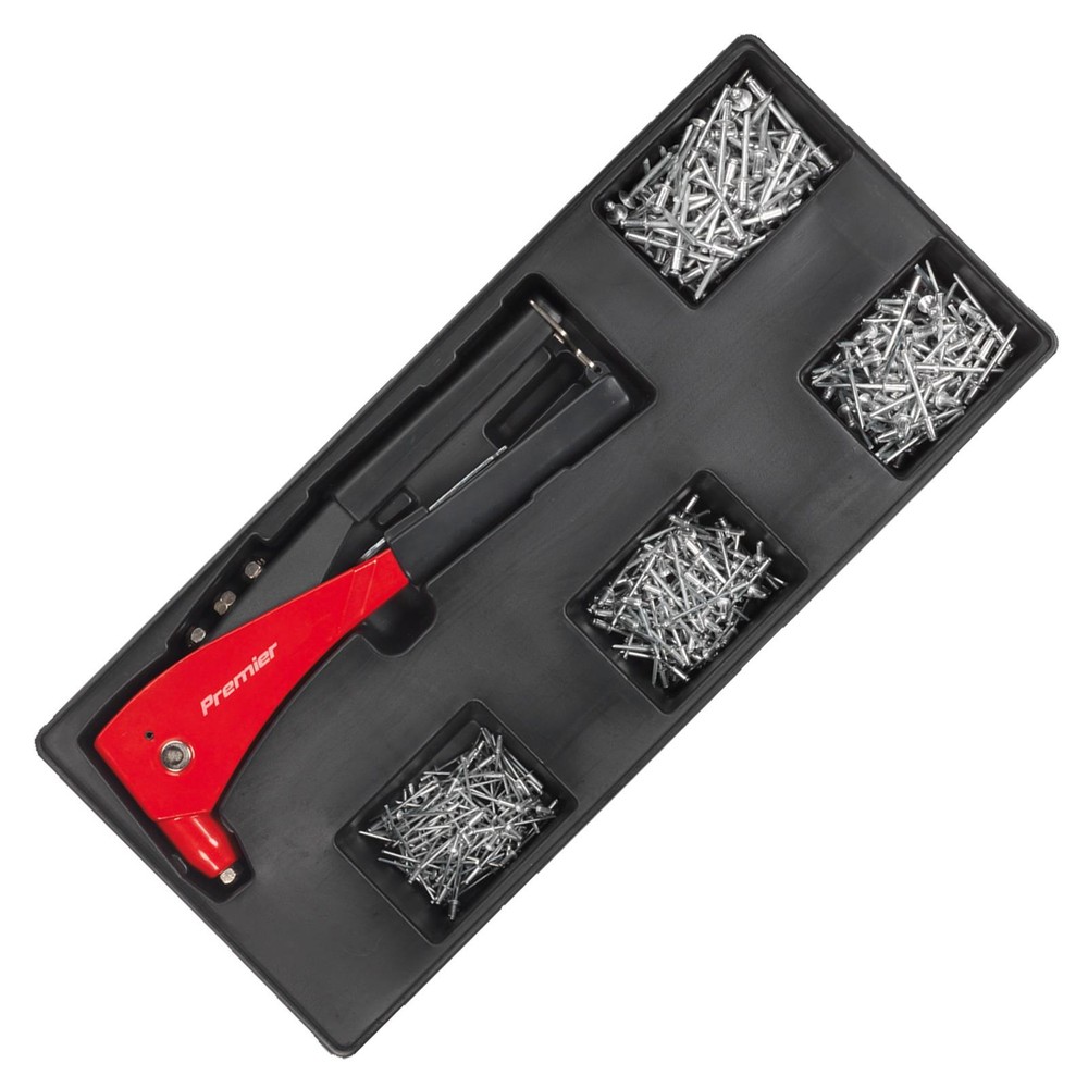 Sealey Riveter Tool Tray 400 Assorted Rivet Set Premier Hand Tools