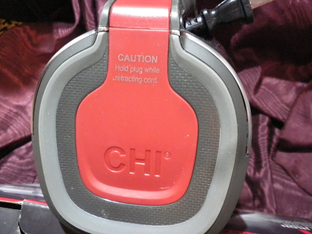 CHI Electronic Iron with 8' Retractable Cord - Titanium Infused Ceramic Plate