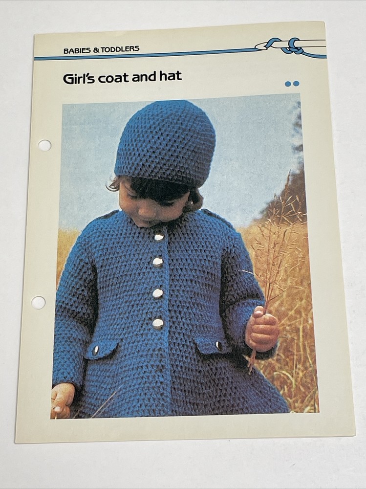 Girl's Coat and Hat Crochet Pattern Marshall Cavendish