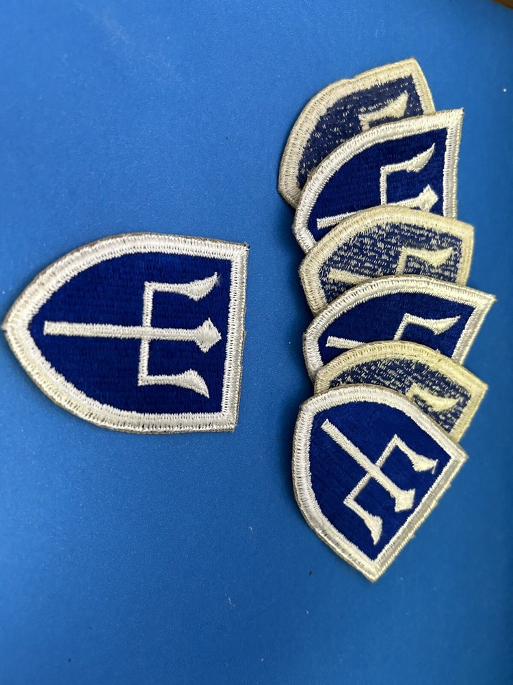 97th Infantry Division-Cut Edge-White Back Patch-TRIDENT----Original WWll **