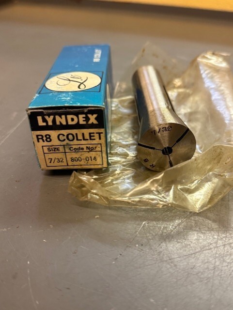 Lyndex 7/32" Round R8 Collet 800-014