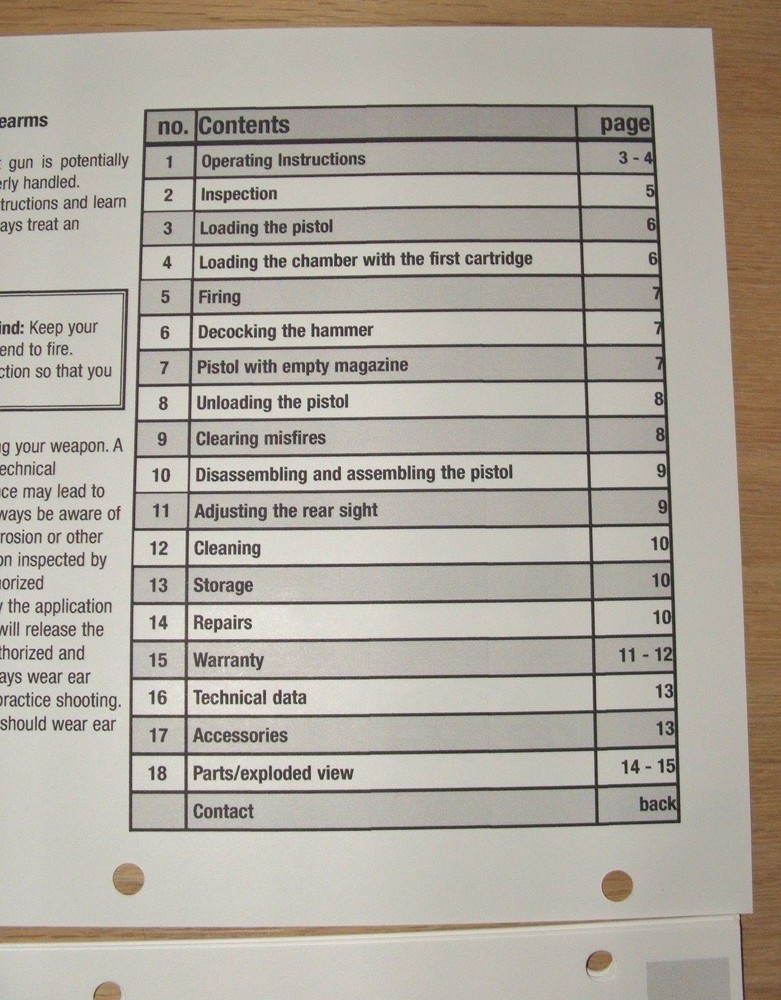 Walther PK 380 Owners Manual - #M3