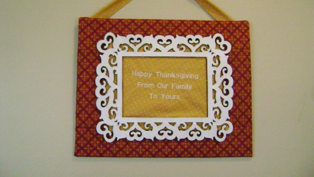 Thanksgiving Greeting Frame with Table Topper