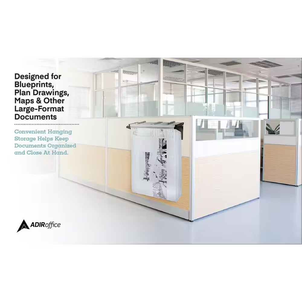 Drop Lift Blueprint Wall Rack, Black