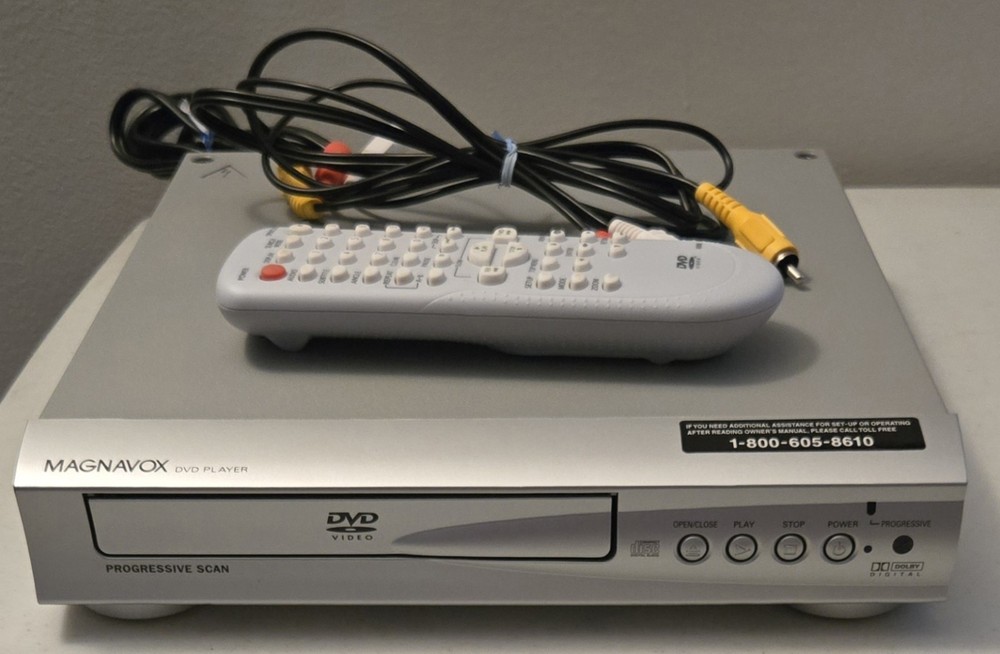MAGNAVOX MSD124 DVD Player With Remote Powers Up - NOT TESTED