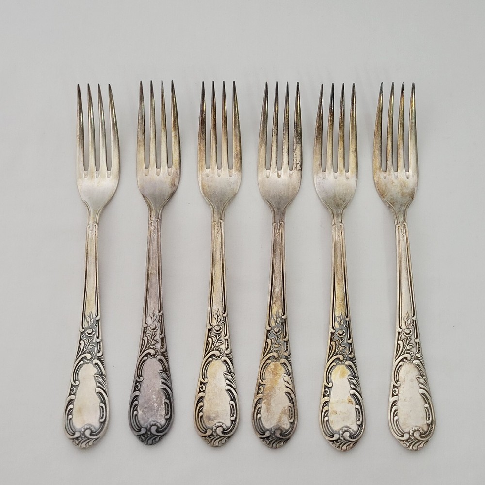 37 Piece Kurt Bauder Silverplate Floral Engraved Handle Flatware 100
