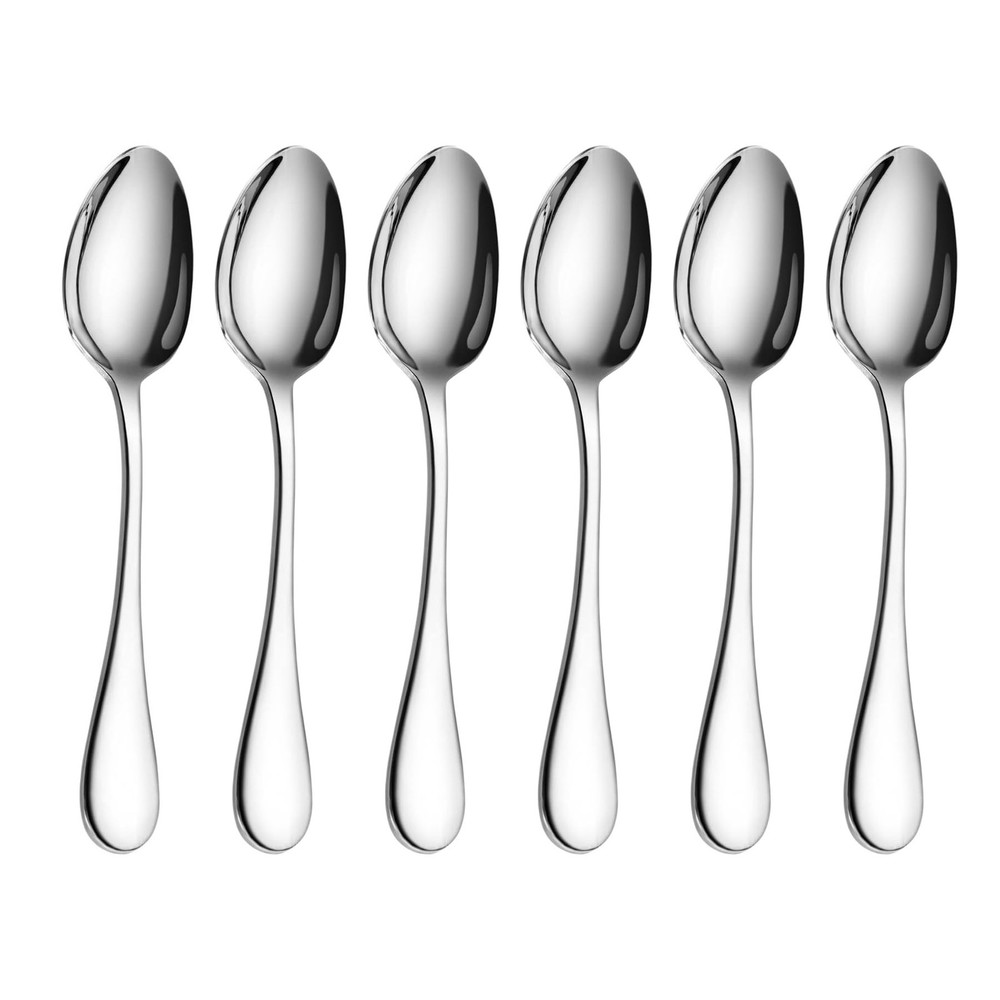 HornTide 6-Piece Dinner Spoon Set Table Spoon Flatware Stainless Steel Mirror...