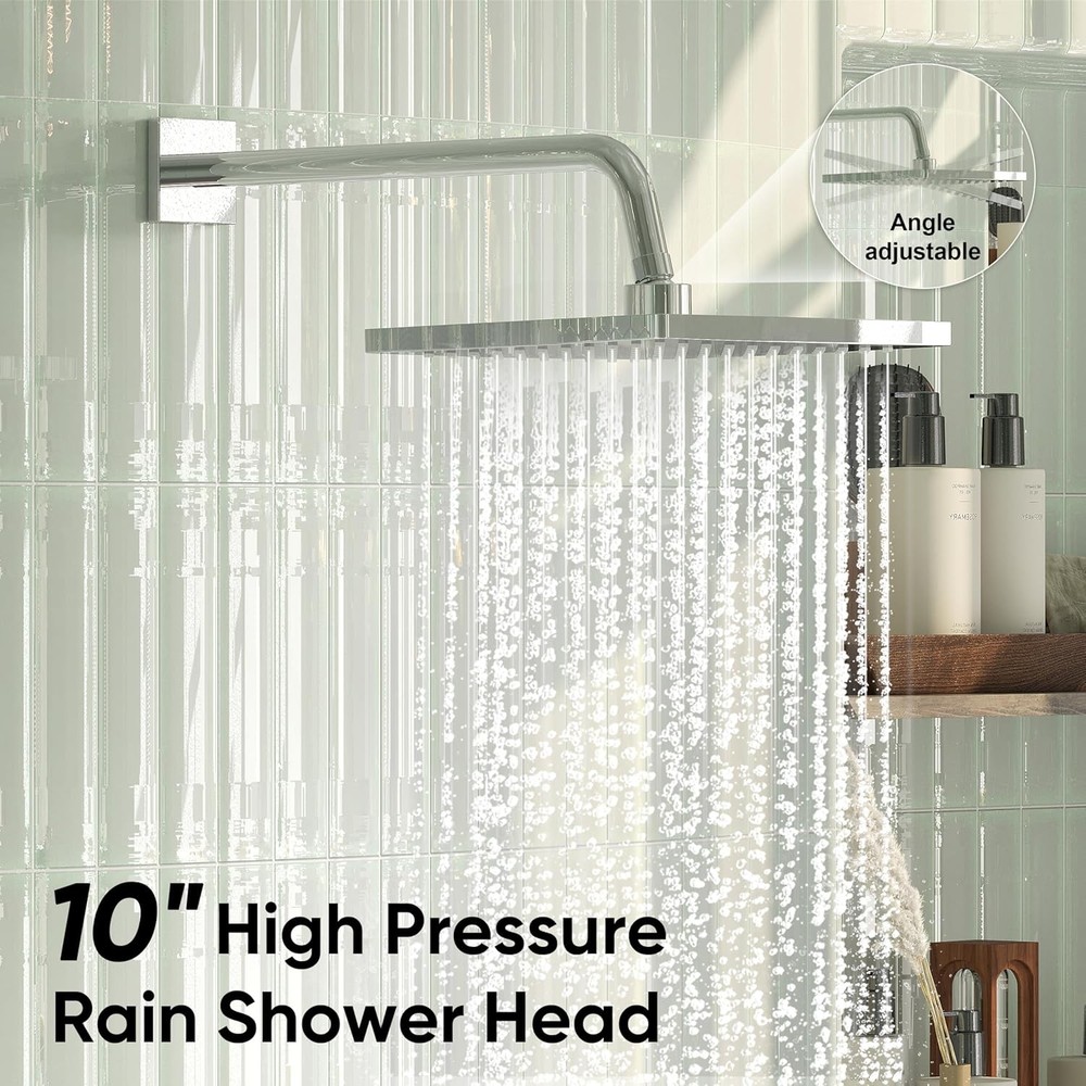 Rain Shower System with Handheld Chrome Wall Mount