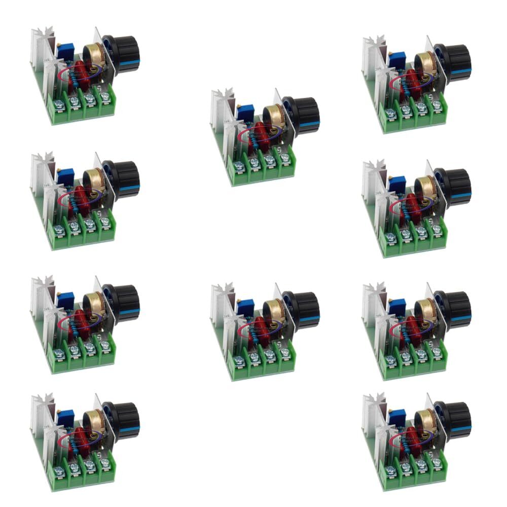 10 Pack AC Motor Speed Control Module 2000W PWM Dimmer 50-220V Regulator