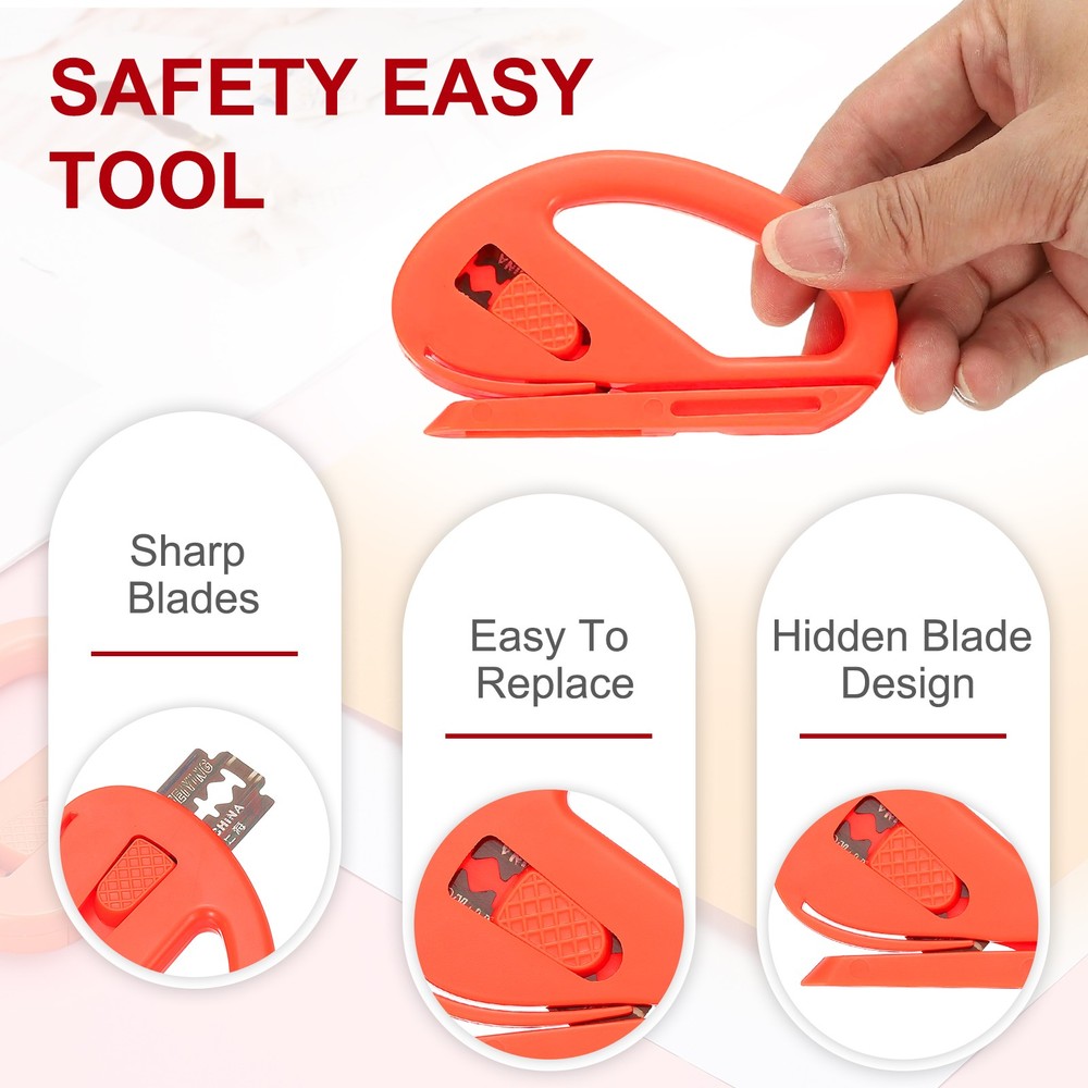 2Pack Wrapping Paper Cutter with Blade for Wrapping Paper, Orange