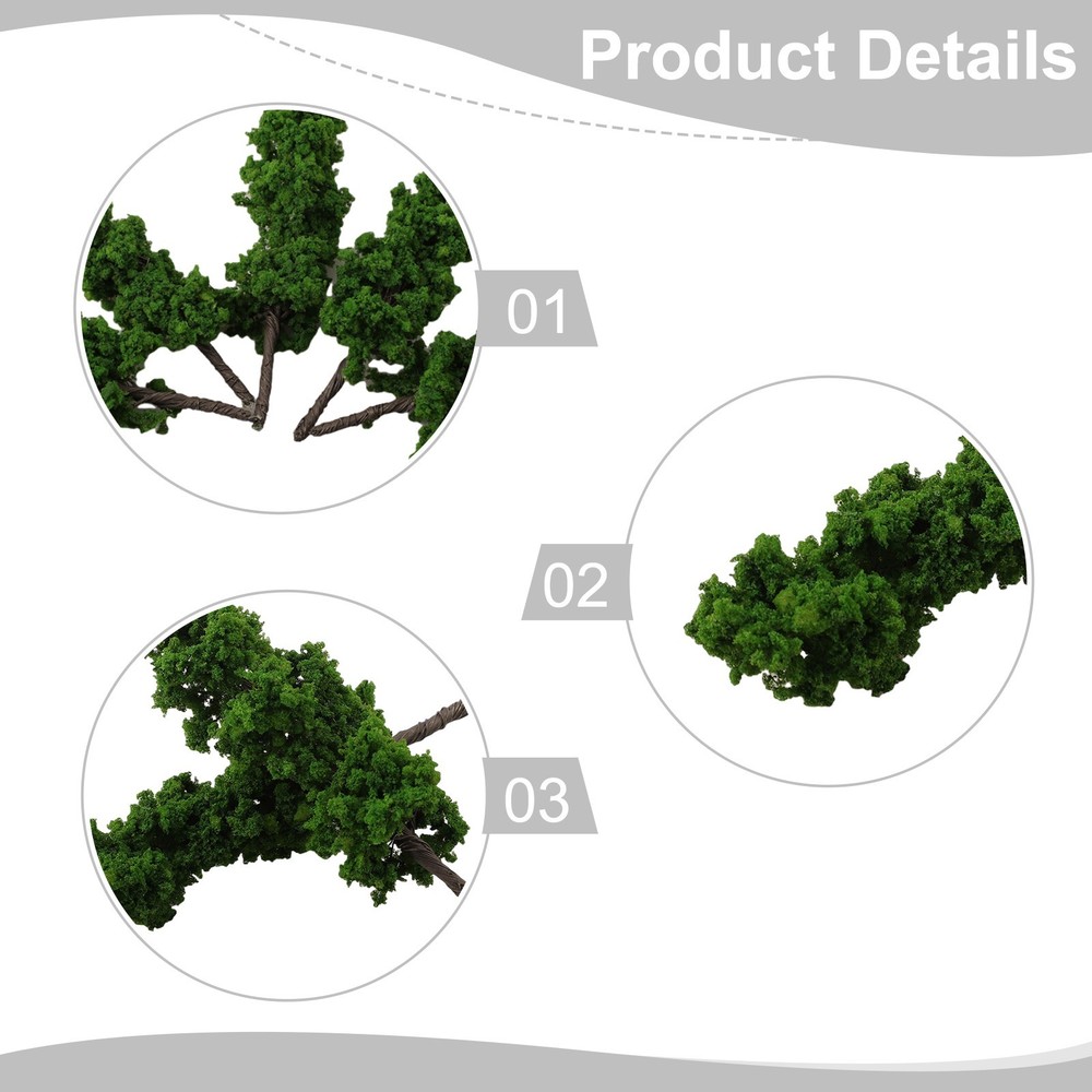 10pcs DIY Simulation Props Model Trees Train Railroad Park Scenery Home Decor