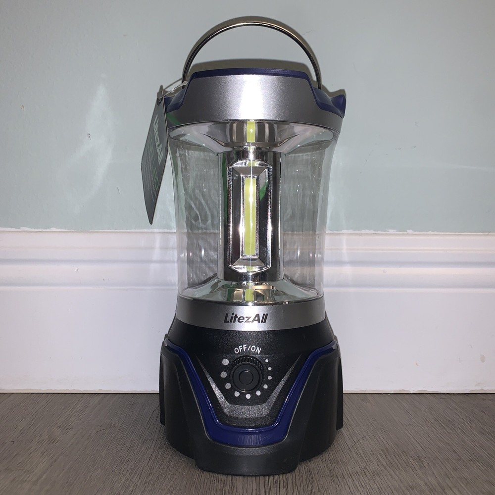 LitezAll COB LED Dimmable Lantern With Built In Compass Flash Light New