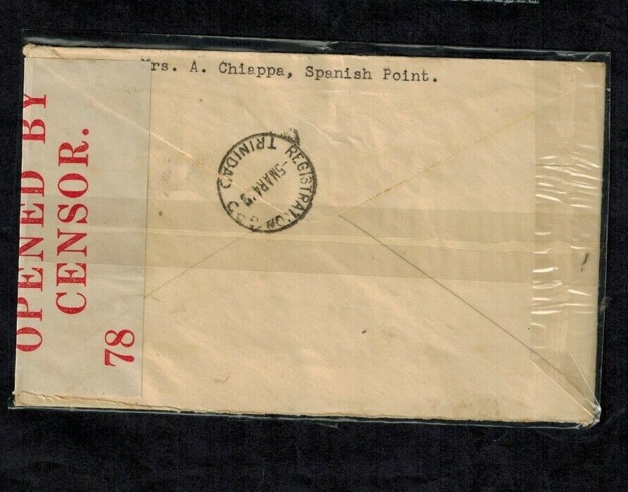 Bermuda WWII Censor Cover C22 Red Censor #78