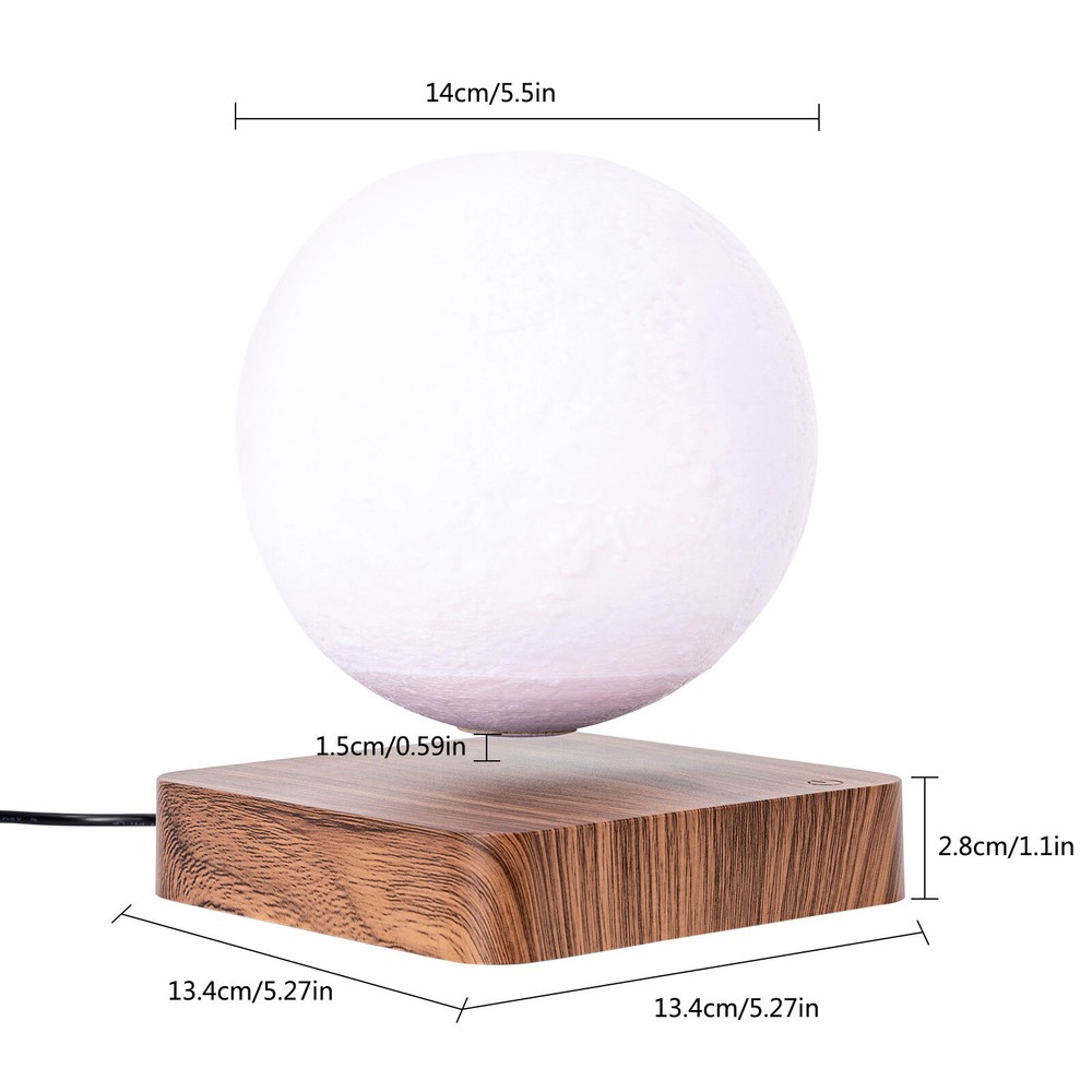3D Moon Lamp Night Light Printing Magnetic Levitating FloatingRoom Table Decor