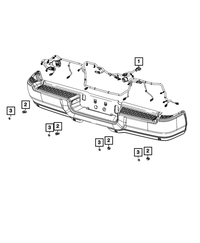 Genuine Mopar Rear Bumper Wiring 68520948ab