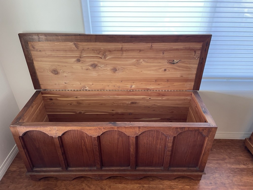 Antique Handcrafted Hope Chest, Walnut and Cedar Lined