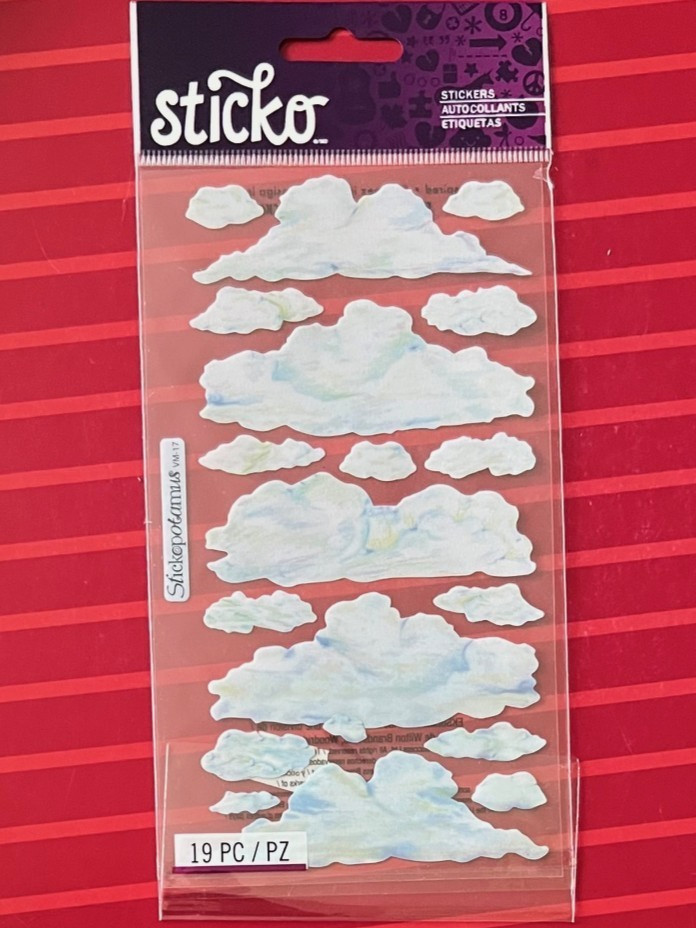 CLOUDS BY STICKO - FLAT STICKERS - RARE