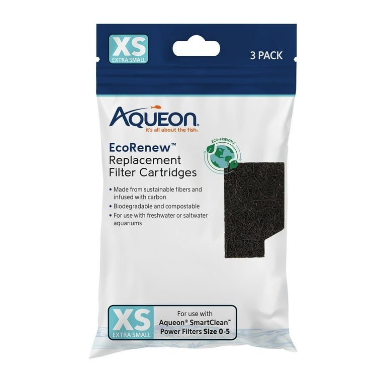 Aqueon EcoRenew Replacement Filter Cartridges Extra Small Extra Small, 3-Pack