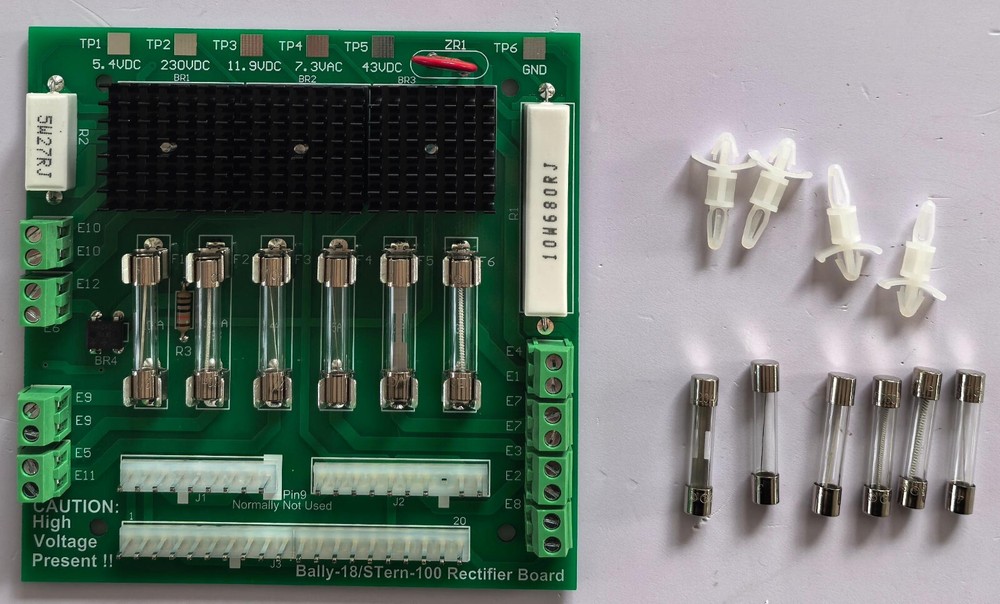 Power Supply Voltage Rectifier Board Replacing Stern TA-100 - Solderless