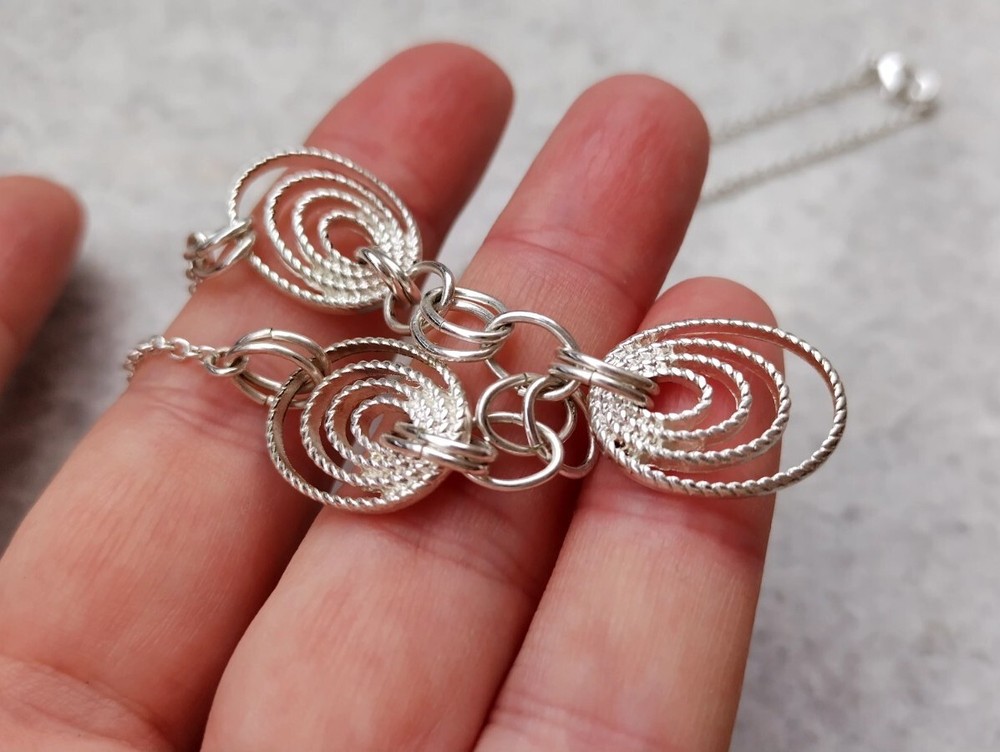 Lovely vintage chain from silver tone metal