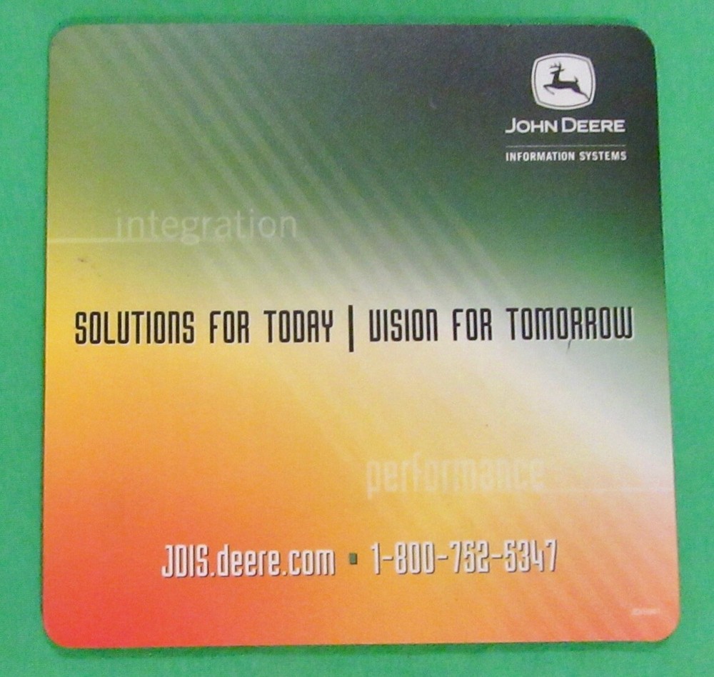 John Deere (JDIS.deere.com) Solutions For Today / Vision For Tomorrow Mousepad