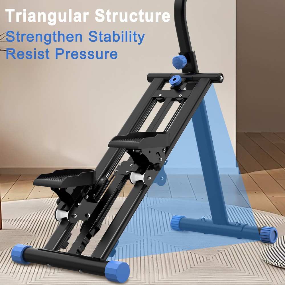Vertical Climber Stair Stepper Full Body Workout Machine Adjustable Handlebar